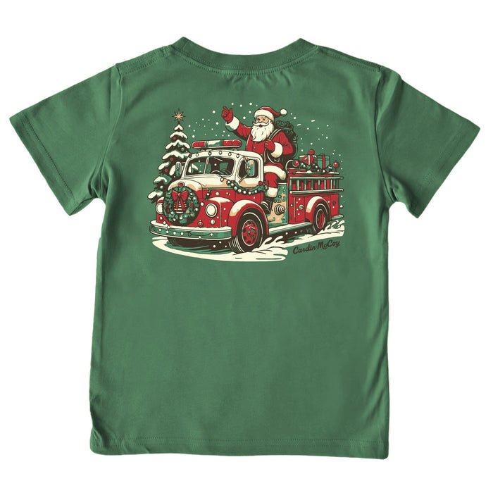 Kids' Firetruck Santa Short-Sleeve Tee