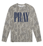 Adult Pray Mossy Oak Bottomland Washed Out Long-Sleeve Tee