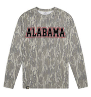 Adult Alabama Mossy Oak Bottomland Washed Out Long-Sleeve Tee Long Sleeve T-Shirt Mossy Oak Original Bottomland Adult Small Pocket