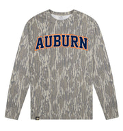 Adult Auburn Mossy Oak Bottomland Washed Out Long-Sleeve Tee Long Sleeve T-Shirt Mossy Oak Original Bottomland Adult Small Pocket