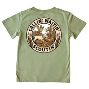 Boys' Callin' Waitin' Scoutin' Short-Sleeve Tee Short Sleeve T-Shirt Cardin McCoy Light Olive XXS (2/3) Pocket