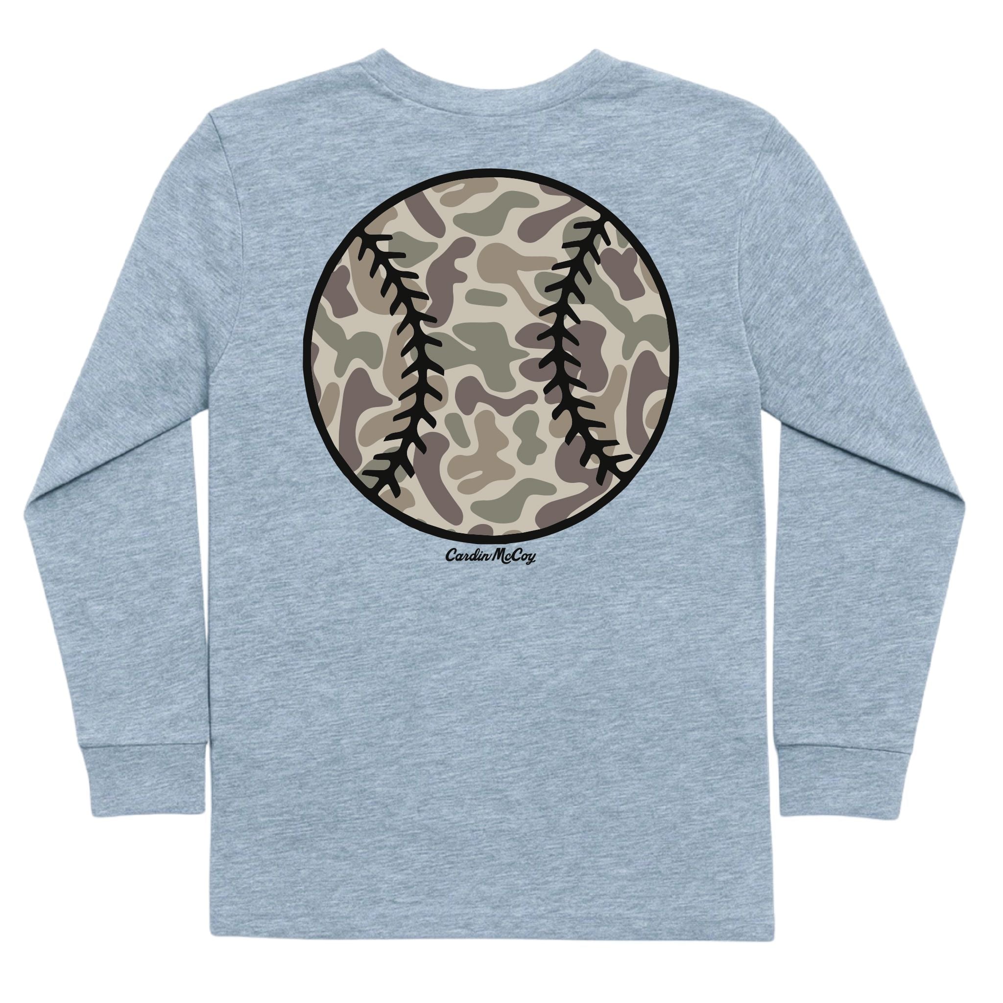 Boys' Camo Baseball Long-Sleeve Tee Long Sleeve T-Shirt Cardin McCoy 