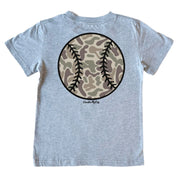 Boys' Camo Baseball Short-Sleeve Tee Short Sleeve T-Shirt Cardin McCoy Heather Gray XXS (2/3) Pocket