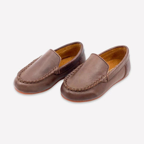 Boys' Classic Chocolate Leather Loafer