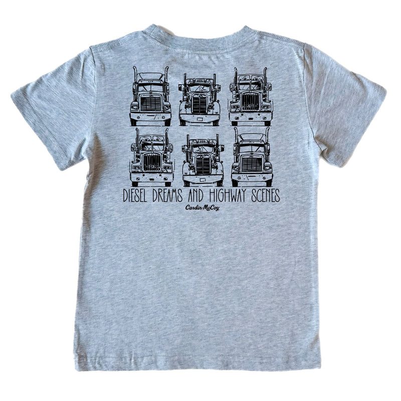 Boys' Diesel Dreams Short-Sleeve Tee Short Sleeve T-Shirt Cardin McCoy Heather Gray XXS (2/3) Pocket
