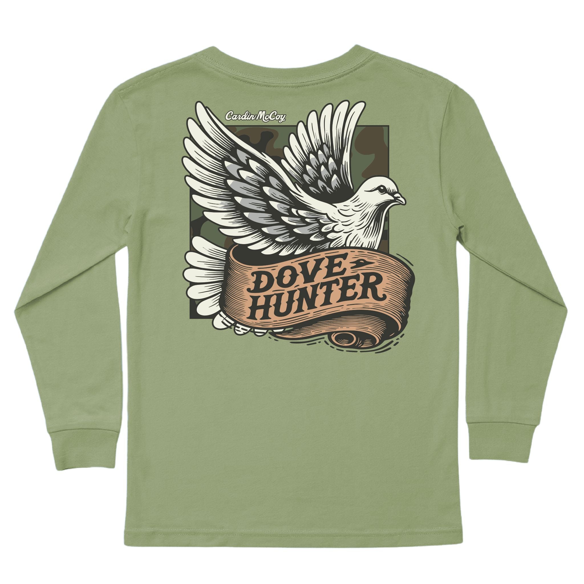 Boys' Dove Hunter Long-Sleeve Tee Long Sleeve T-Shirt Cardin McCoy Light Olive XXS (2/3) Pocket