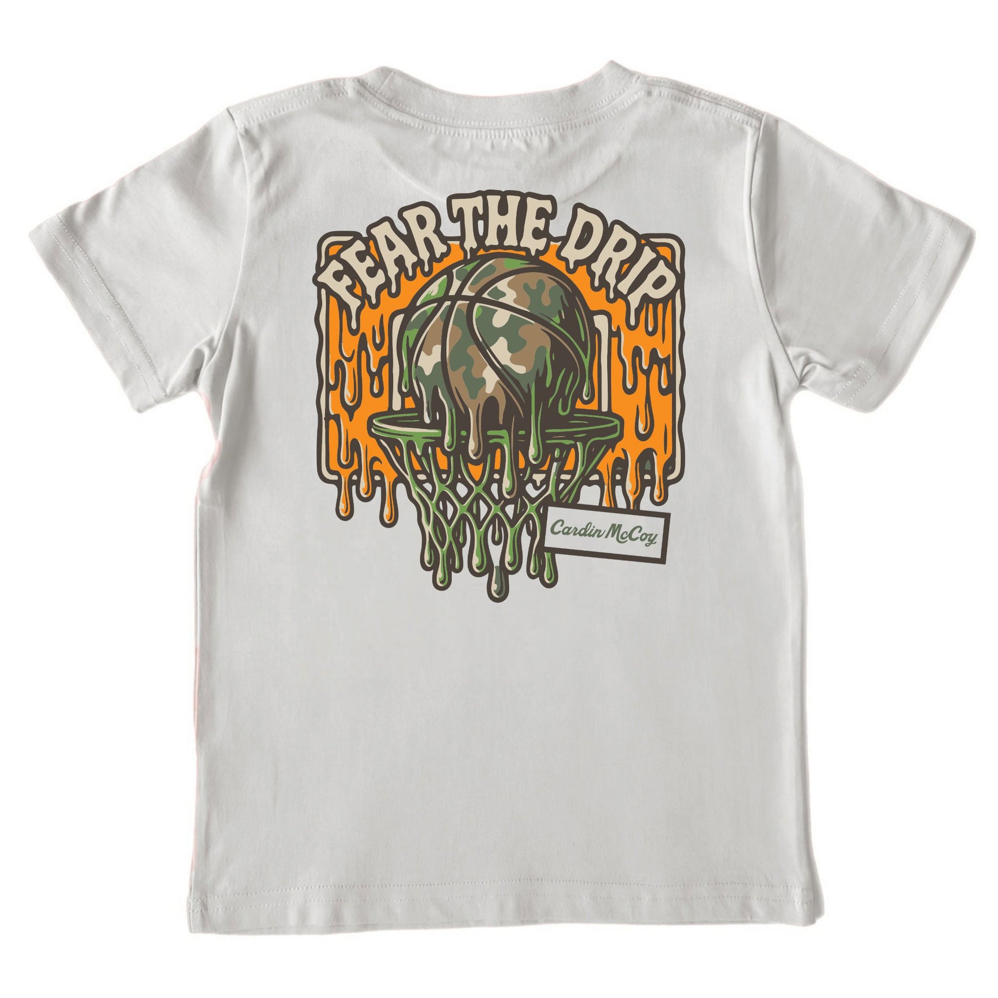 Boys' Fear the Drip Basketball Performance Short-Sleeve Tee Short Sleeve T-Shirt Cardin McCoy Gray Mist XXS (2/3) Performance