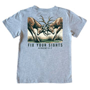 Boys' Fix Your Sights Short-Sleeve Tee Short Sleeve T-Shirt Cardin McCoy Heather Gray XXS (2/3) Pocket
