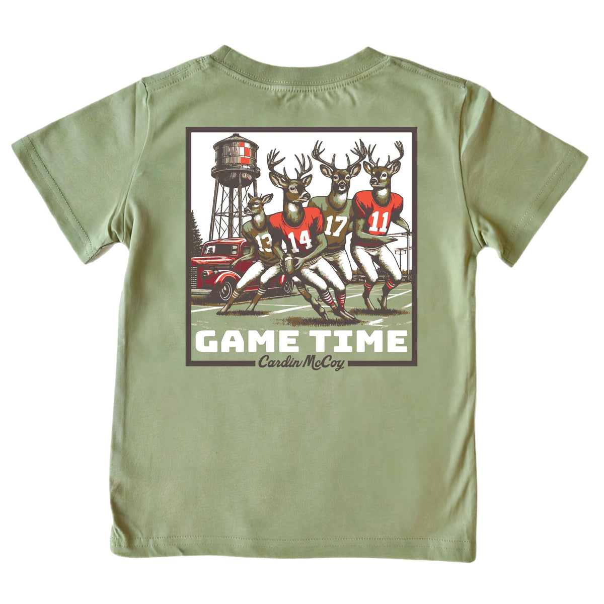 Boys' Game Time Short-Sleeve Tee Short Sleeve T-Shirt Cardin McCoy Light Olive XXS (2/3) Pocket