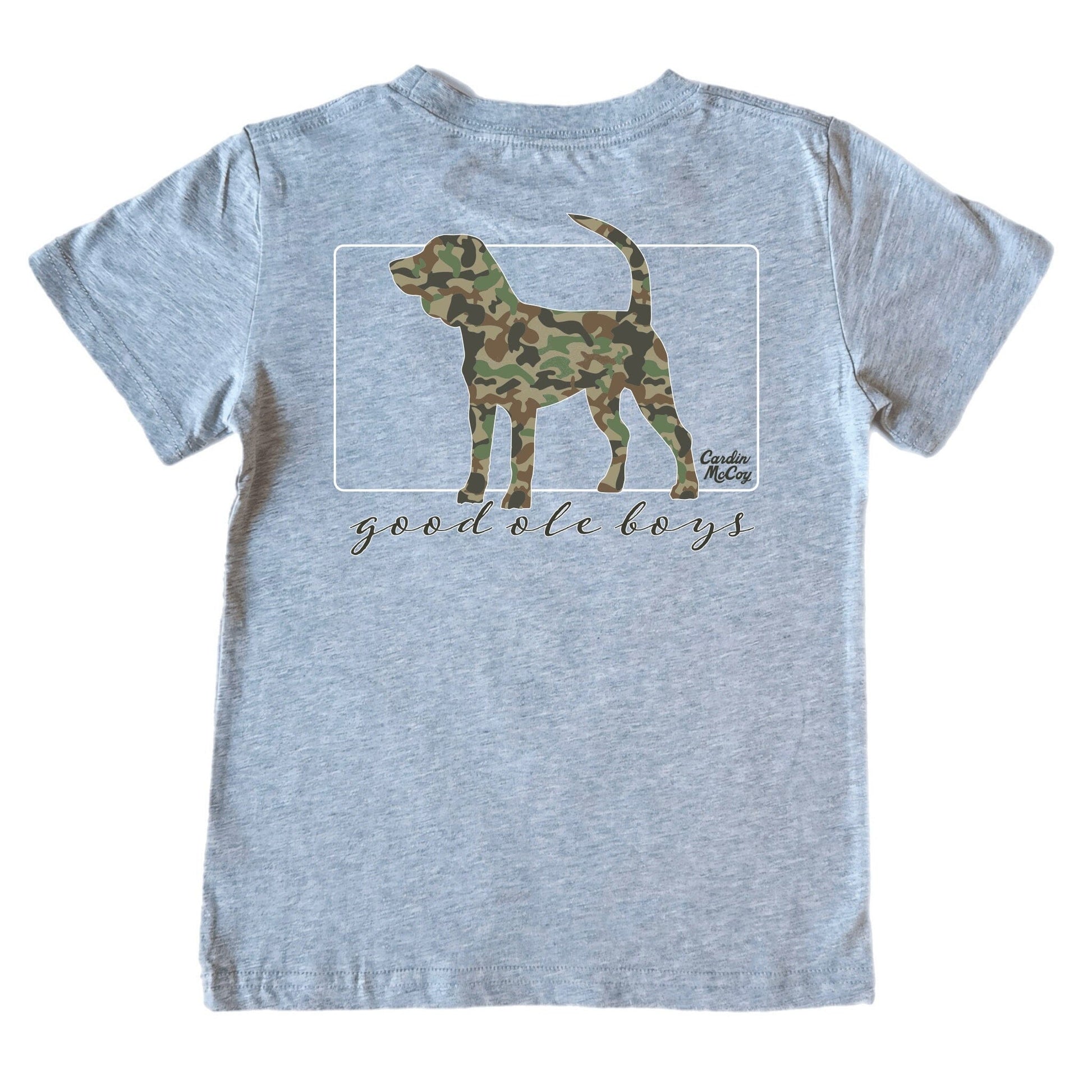 Boys' Good Ole Boys Dog Short-Sleeve Tee Short Sleeve T-Shirt Cardin McCoy Heathey Gray XXS (2/3) Pocket