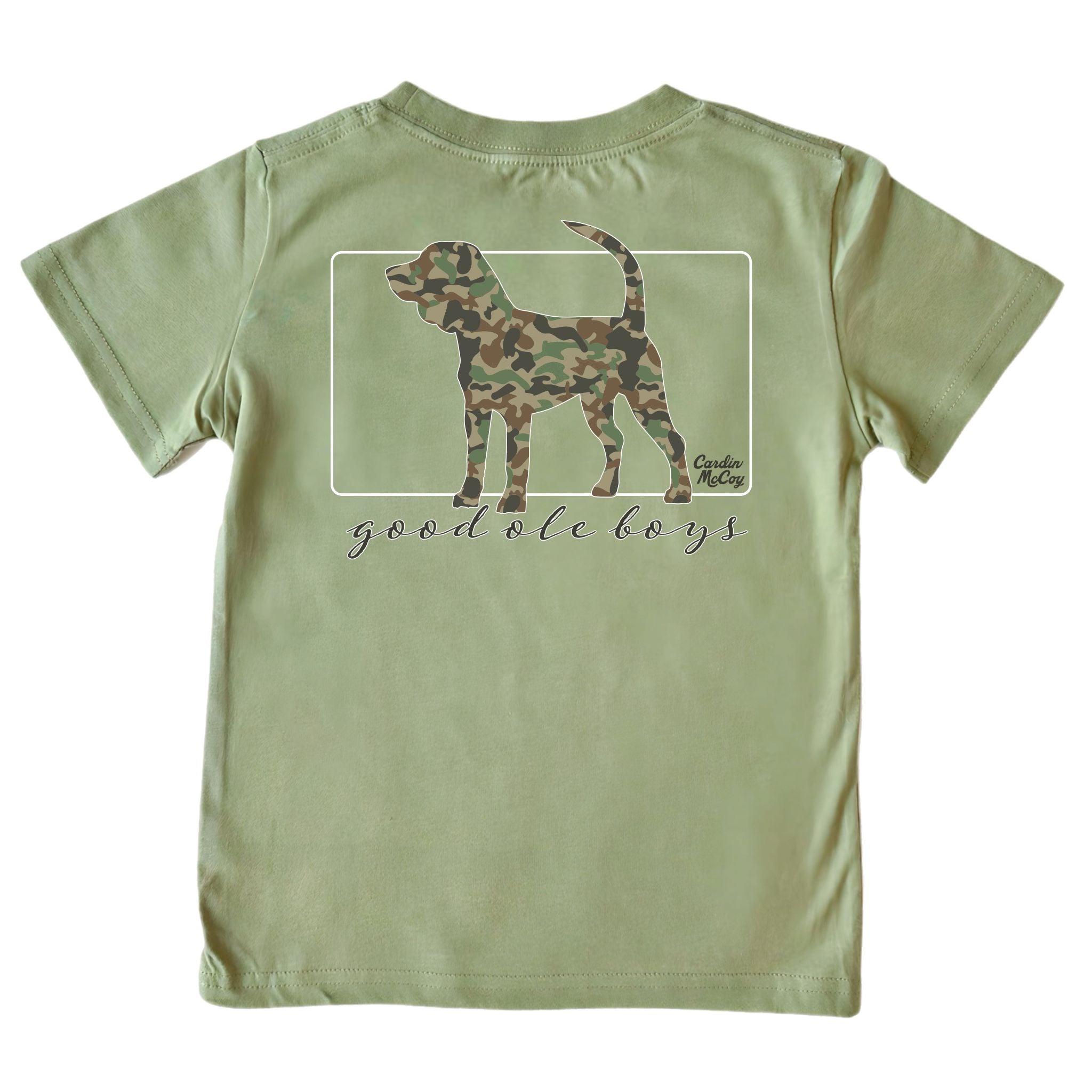 Boys' Good Ole Boys Dog Short-Sleeve Tee Short Sleeve T-Shirt Cardin McCoy Light Olive XXS (2/3) Pocket