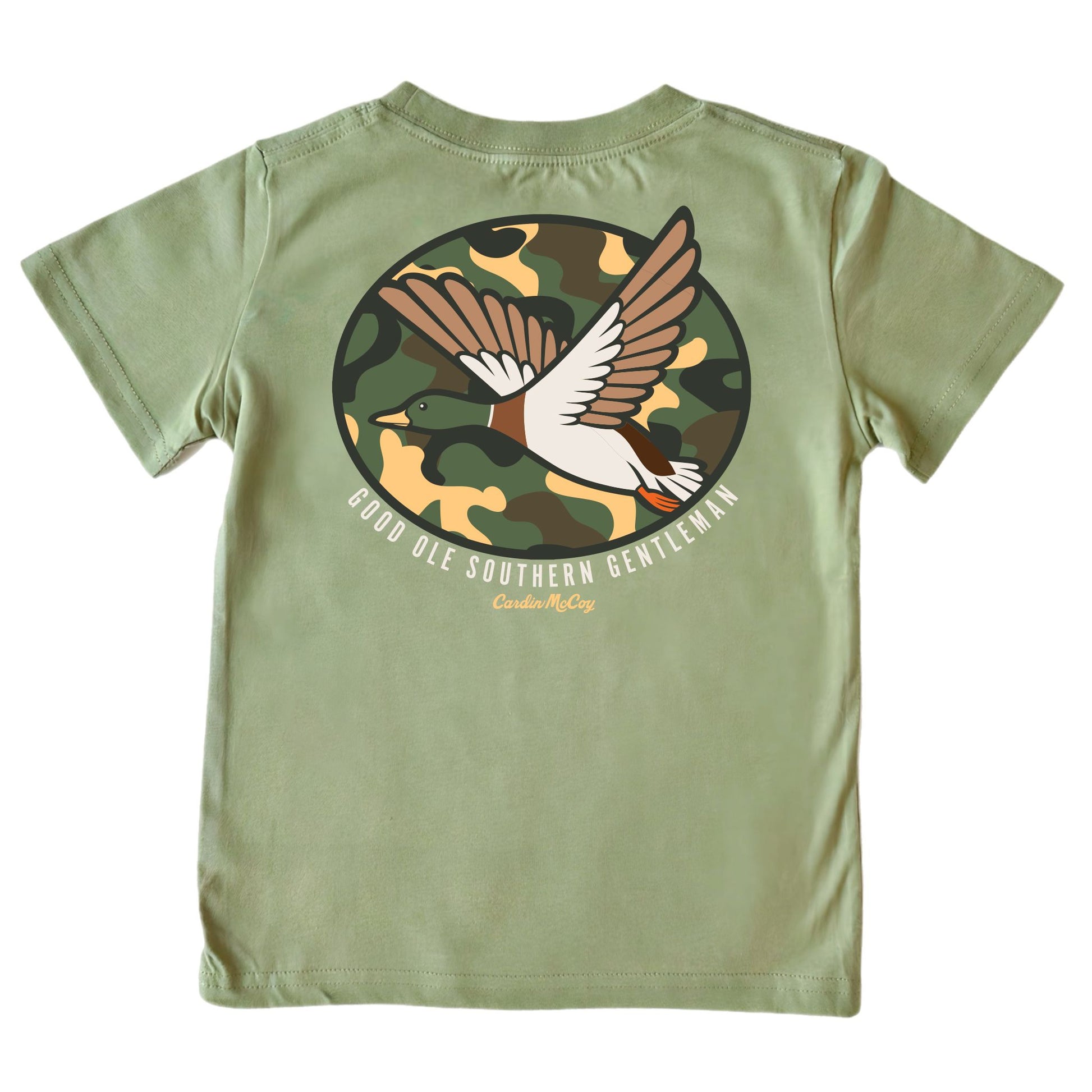 Boys' Good Ole Southern Gentleman Short-Sleeve Tee Short Sleeve T-Shirt Cardin McCoy Light Olive XXS (2/3) Pocket