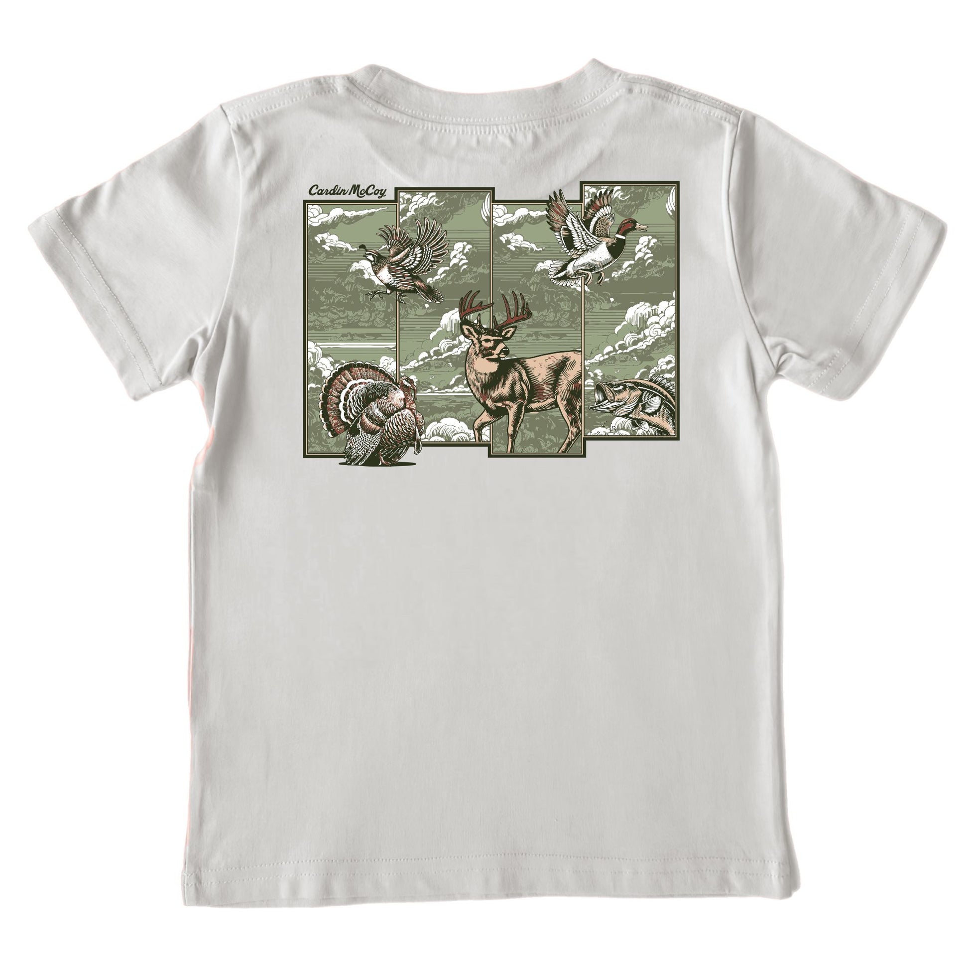 Boys' Hunting Grid Short-Sleeve Tee Short Sleeve T-Shirt Cardin McCoy Ice Gray XXS (2/3) Pocket