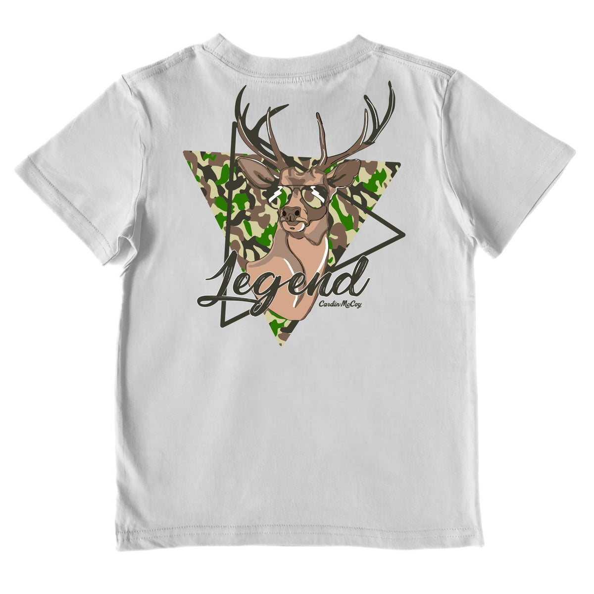 Boys' Legend (Deer) Performance Short-Sleeve Tee Short Sleeve T-Shirt Cardin McCoy Gray Mist XXS (2/3) No Pocket