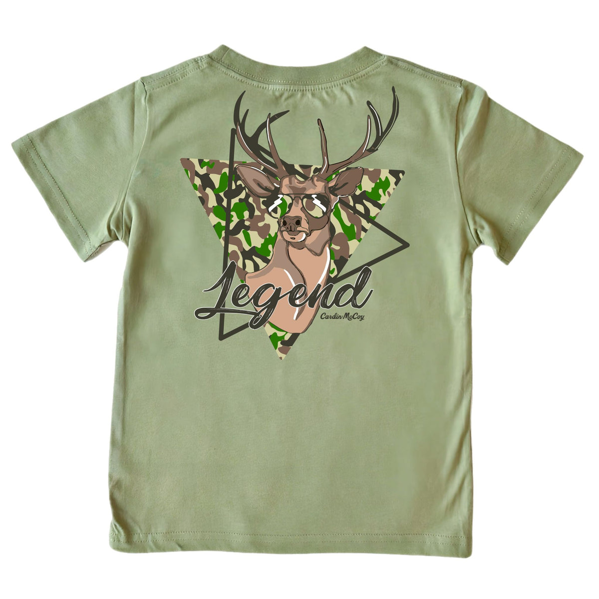 Boys' Legend (Deer) Short-Sleeve Tee Short Sleeve T-Shirt Cardin McCoy Light Olive XXS (2/3) Pocket