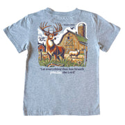 Boys' Let Everything Short-Sleeve Tee Short Sleeve T-Shirt Cardin McCoy Heather Gray XXS (2/3) Pocket