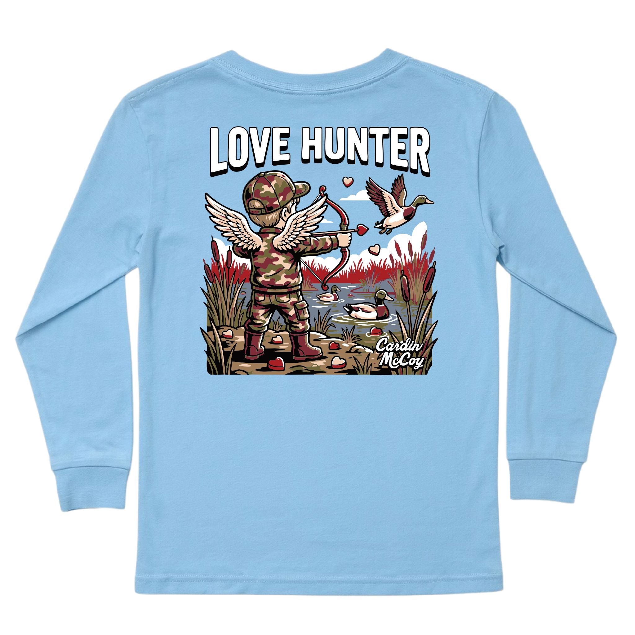 Boys' Love Hunter Long-Sleeve Tee Long Sleeve T-Shirt Cardin McCoy Light Blue XXS (2/3) Pocket