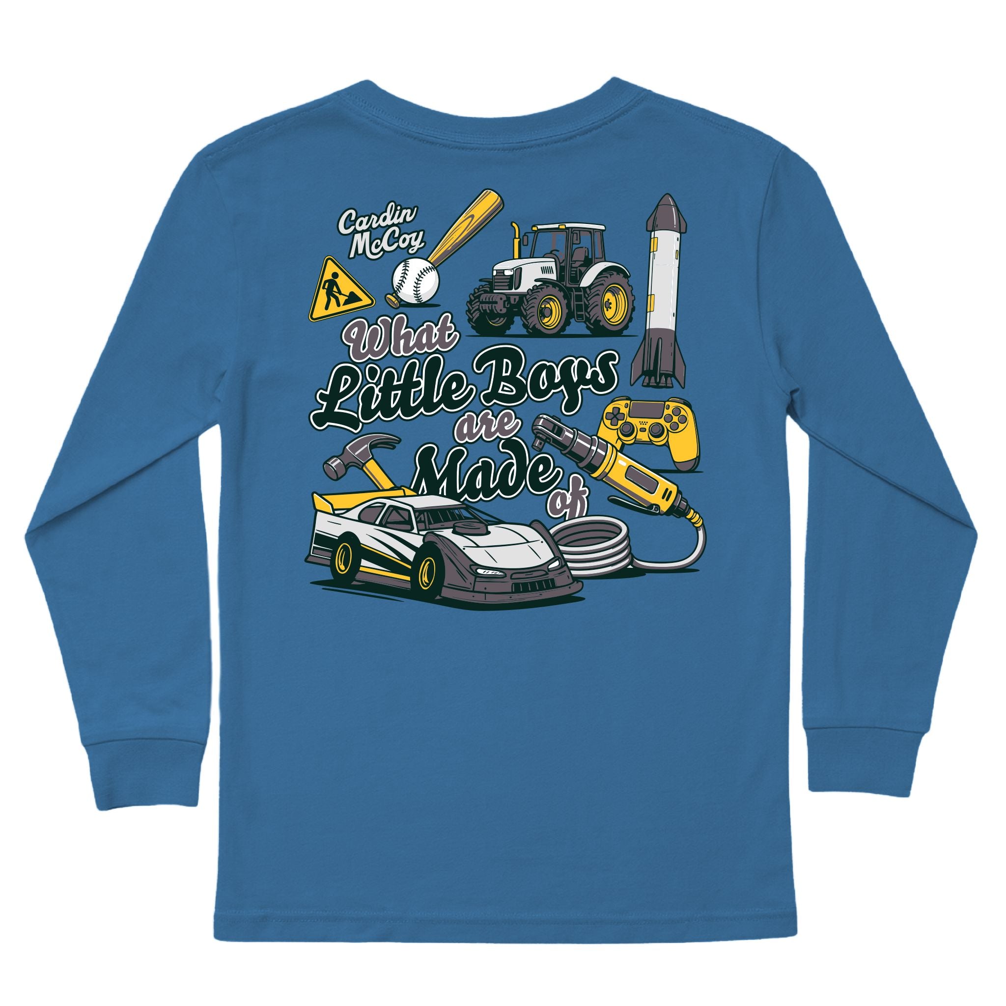 Boys' Made Of Long-Sleeve Tee Long Sleeve T-Shirt Cardin McCoy Blue XXS (2/3) Pocket