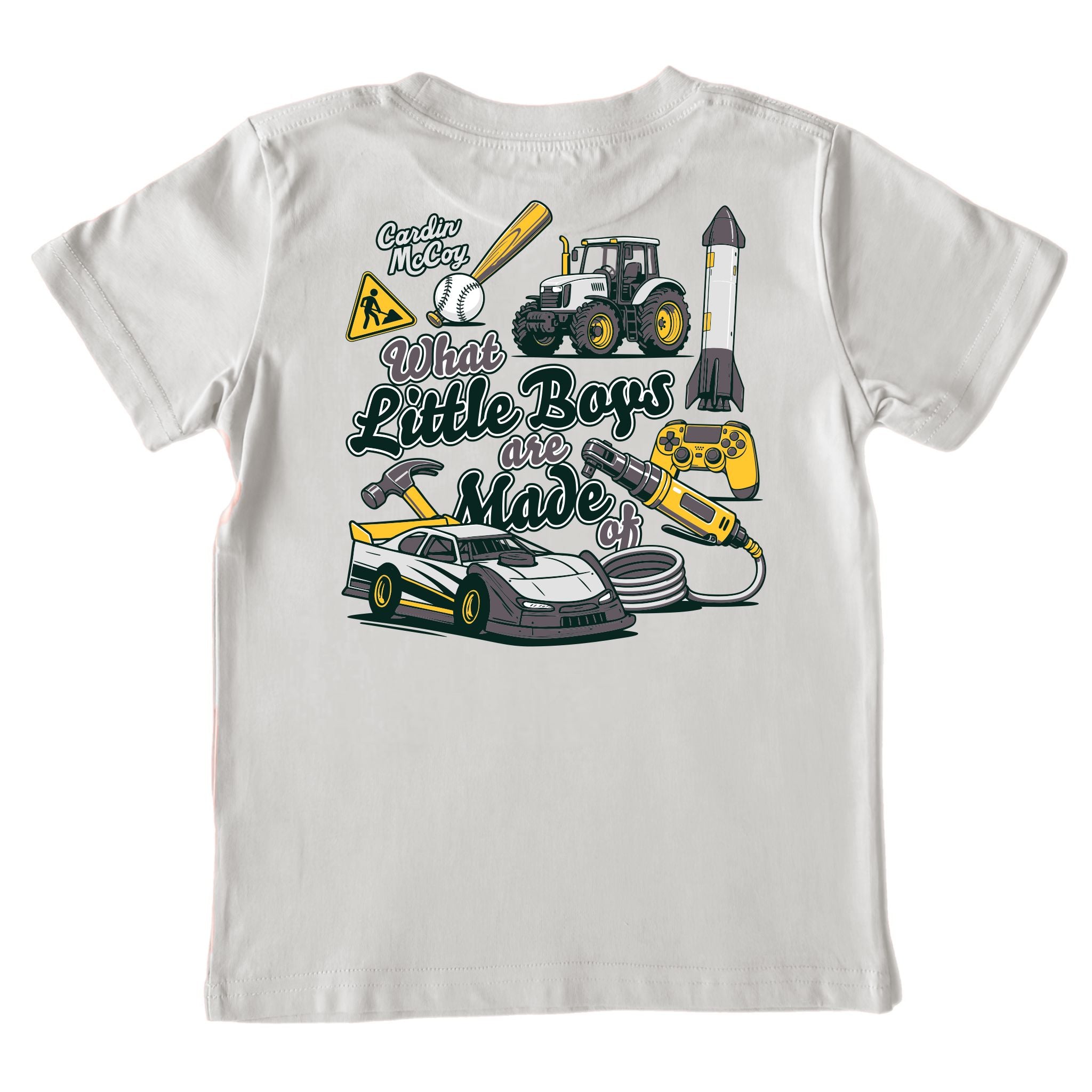 Boys' Made Of Short-Sleeve Tee Short Sleeve T-Shirt Cardin McCoy Ice Gray XXS (2/3) Pocket