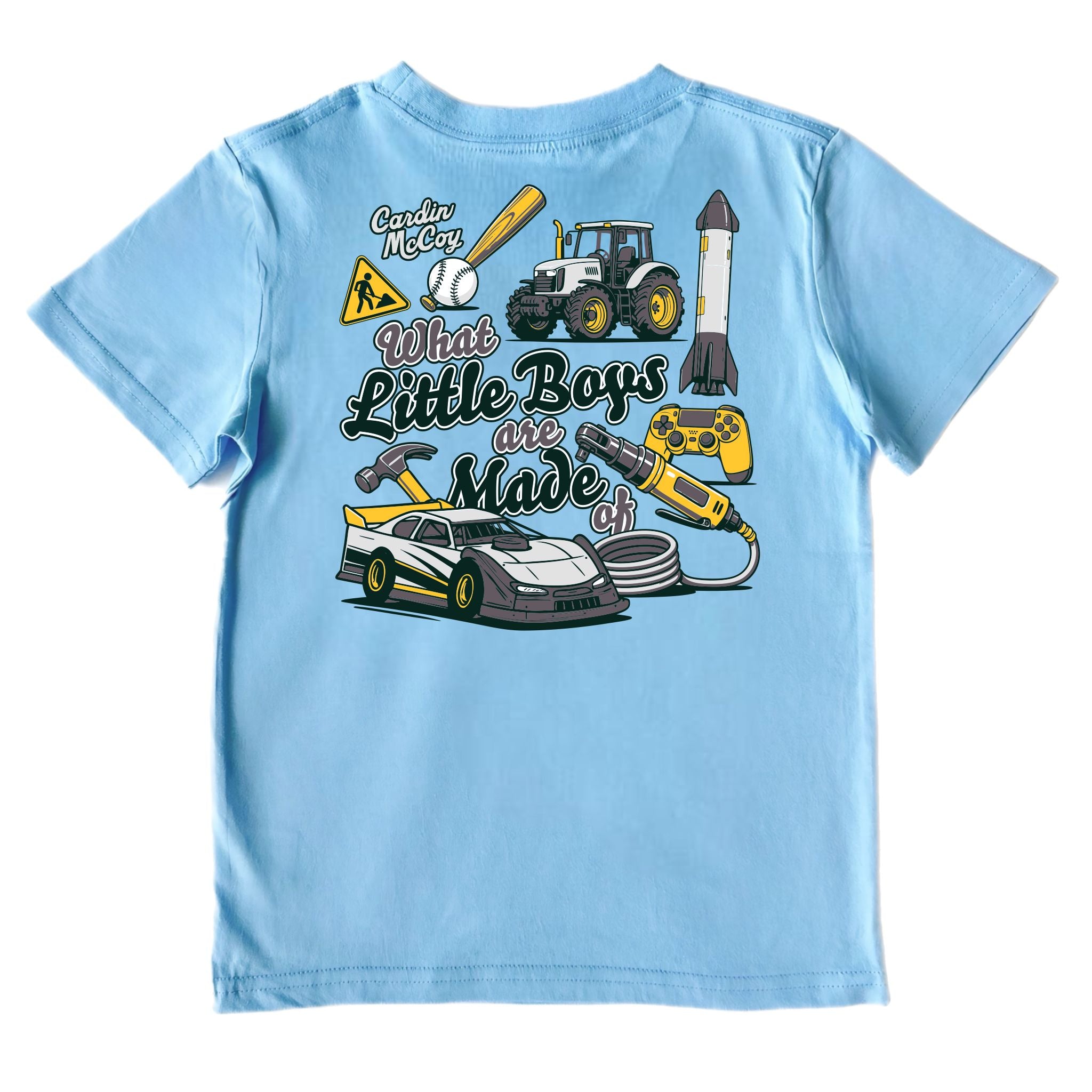 Boys' Made Of Short-Sleeve Tee Short Sleeve T-Shirt Cardin McCoy Light Blue XXS (2/3) Pocket