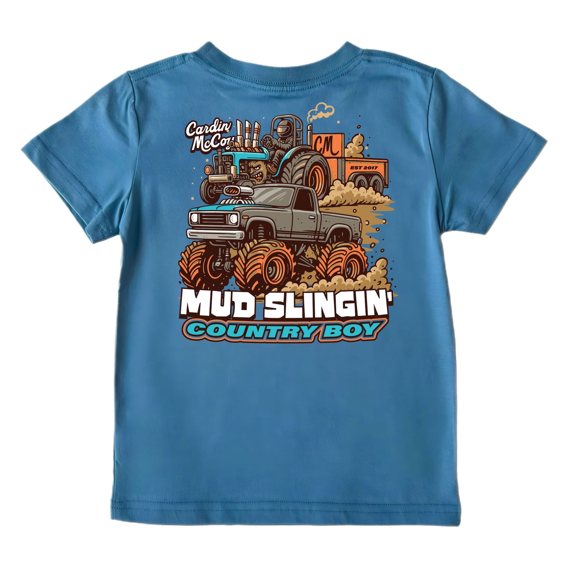 Boys' Mud Slinging Short-Sleeve Tee Short Sleeve T-Shirt Cardin McCoy Blue XXS (2/3) Pocket