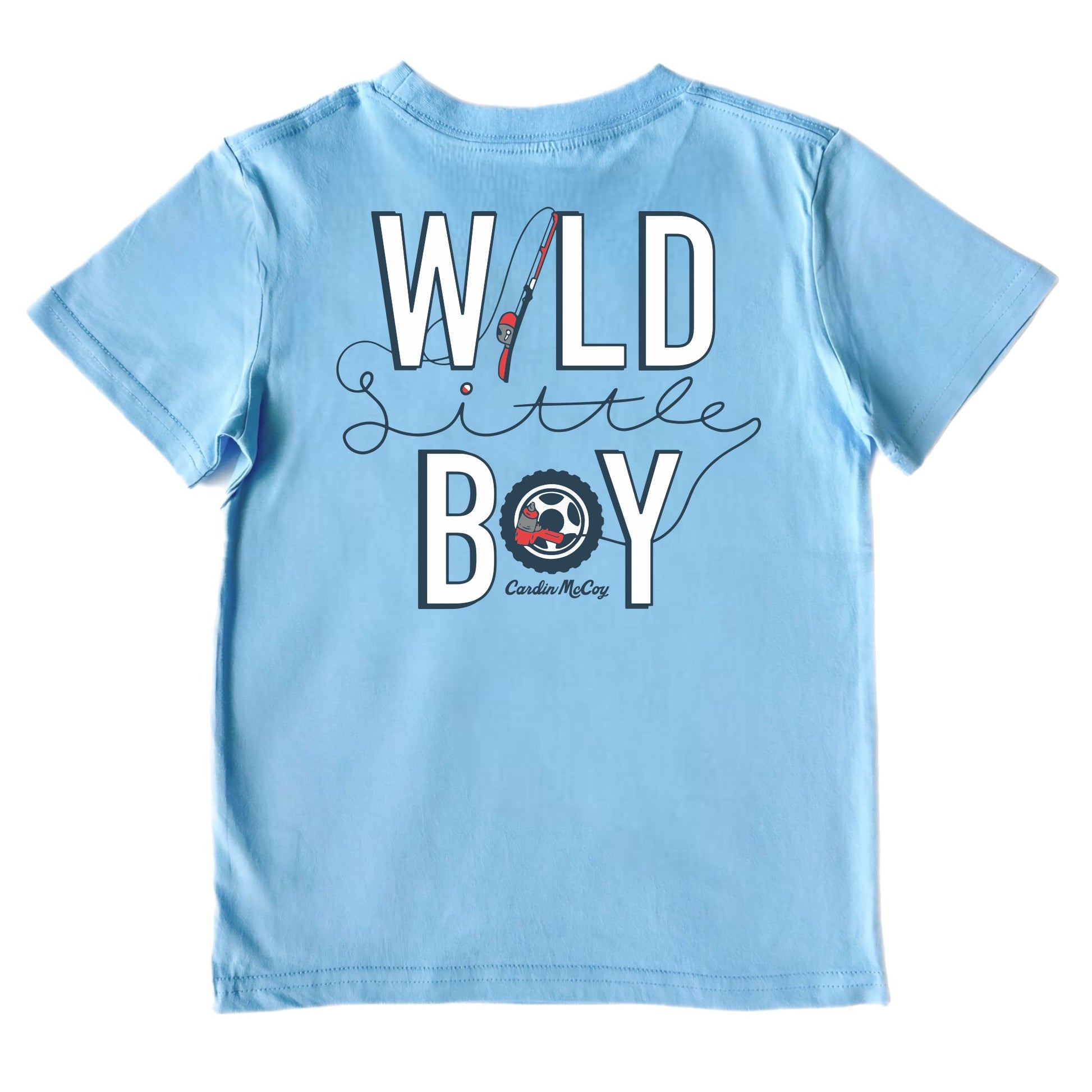 Boys' Wild Boy Short-Sleeve Tee Short Sleeve T-Shirt Cardin McCoy Light Blue XXS (2/3) Pocket