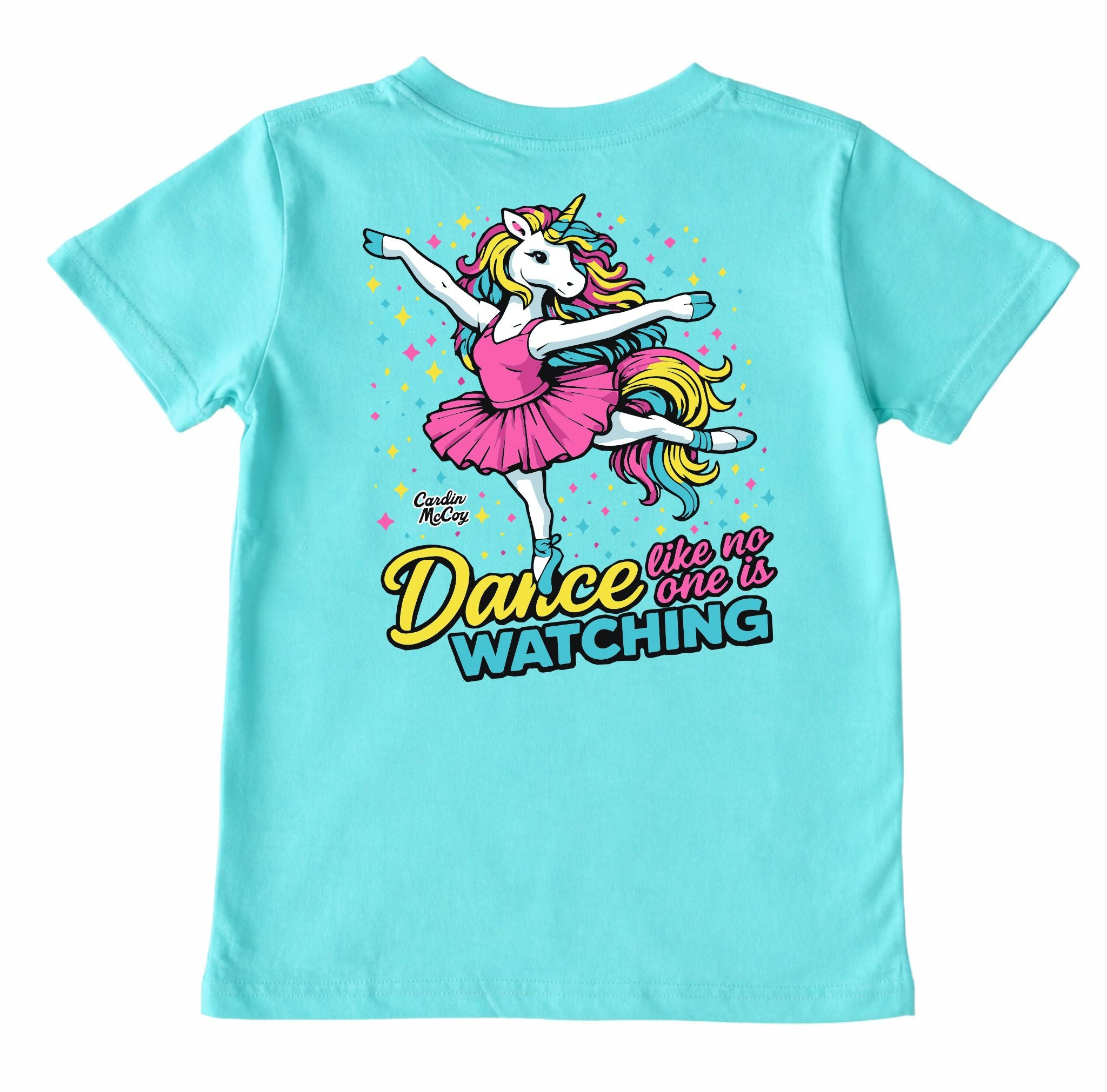 Girls' Dance Like Short-Sleeve Tee Short Sleeve T-Shirt Cardin McCoy Teal XXS (2/3) Pocket