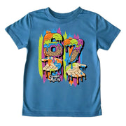Kids' 6/7 Hands Front Design Short-Sleeve Tee Short Sleeve T-Shirt Cardin McCoy Blue XXS (2/3) Front Design