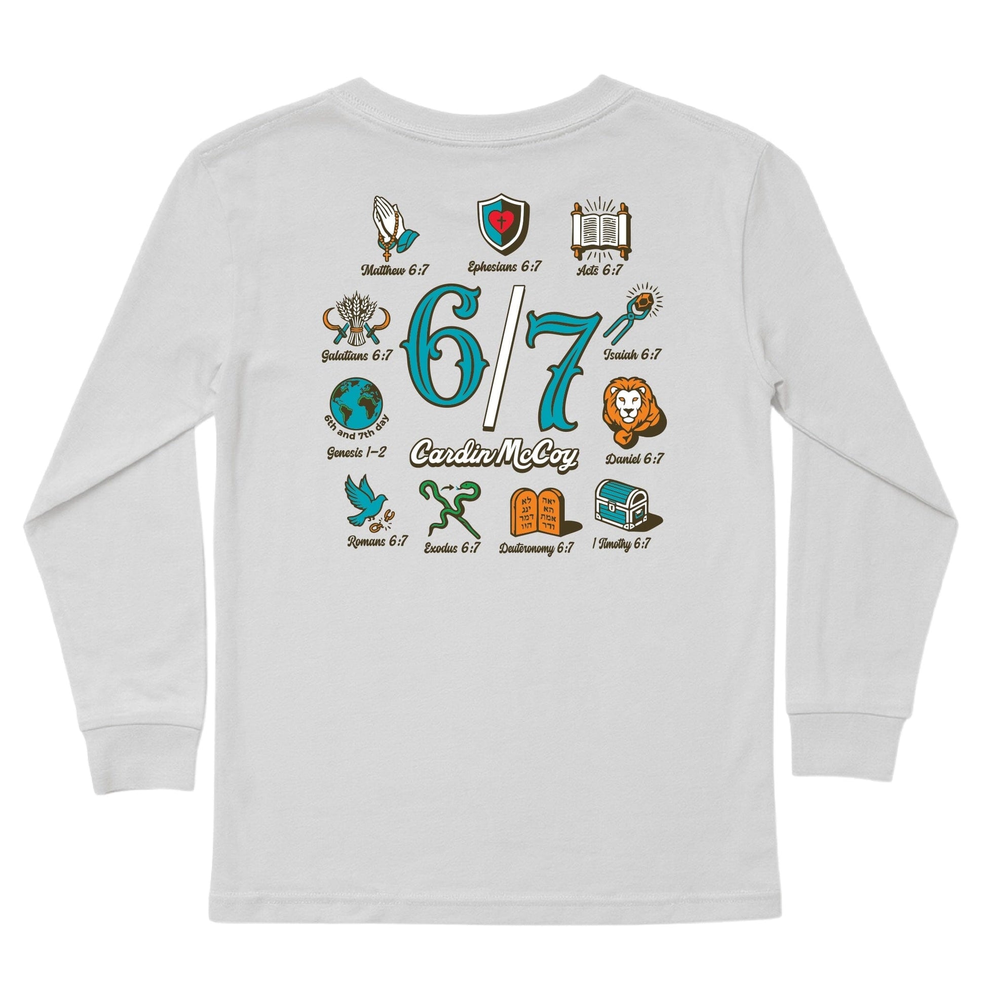 Kids' 6/7 Long-Sleeve Tee Long Sleeve T-Shirt Cardin McCoy Ice Gray XXS (2/3) Pocket