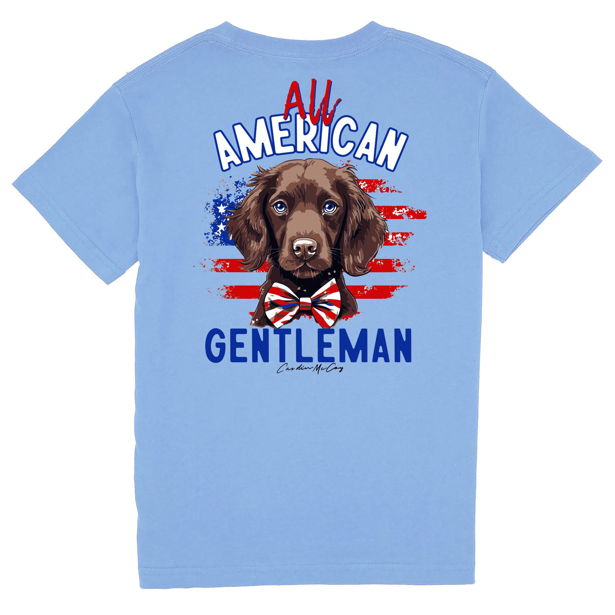 Kids' All American Gentleman Short Sleeve Pocket Tee Short Sleeve T-Shirt Cardin McCoy Carolina Blue XXS (2/3) 