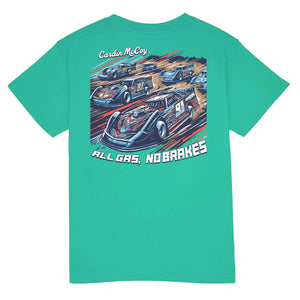 Kids' All Gas Dirt Track Short Sleeve Tee Short Sleeve T-Shirt Cardin McCoy Teal XXS (2/3) No Pocket