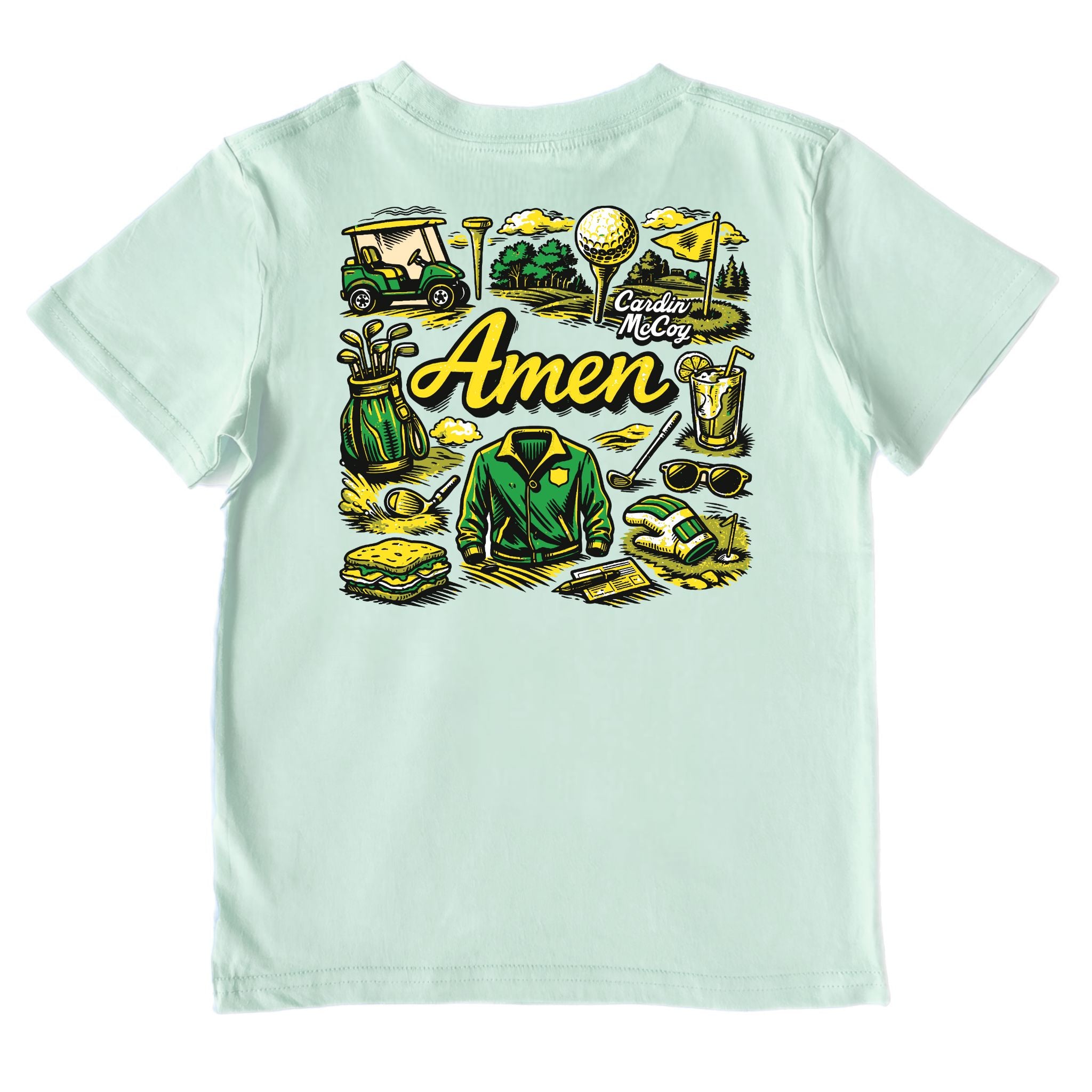 Kids' Amen Golf Performance Short-Sleeve Tee Short Sleeve T-Shirt Cardin McCoy Surf Spray XXS (2/3) Performance
