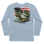 Kids' American Mallard Long-Sleeve Tee Long Sleeve T-Shirt Cardin McCoy Heather Gray XXS (2/3) Pocket