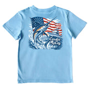 Kids' American Marlin Short-Sleeve Tee Short Sleeve T-Shirt Cardin McCoy Light Blue XXS (2/3) Pocket