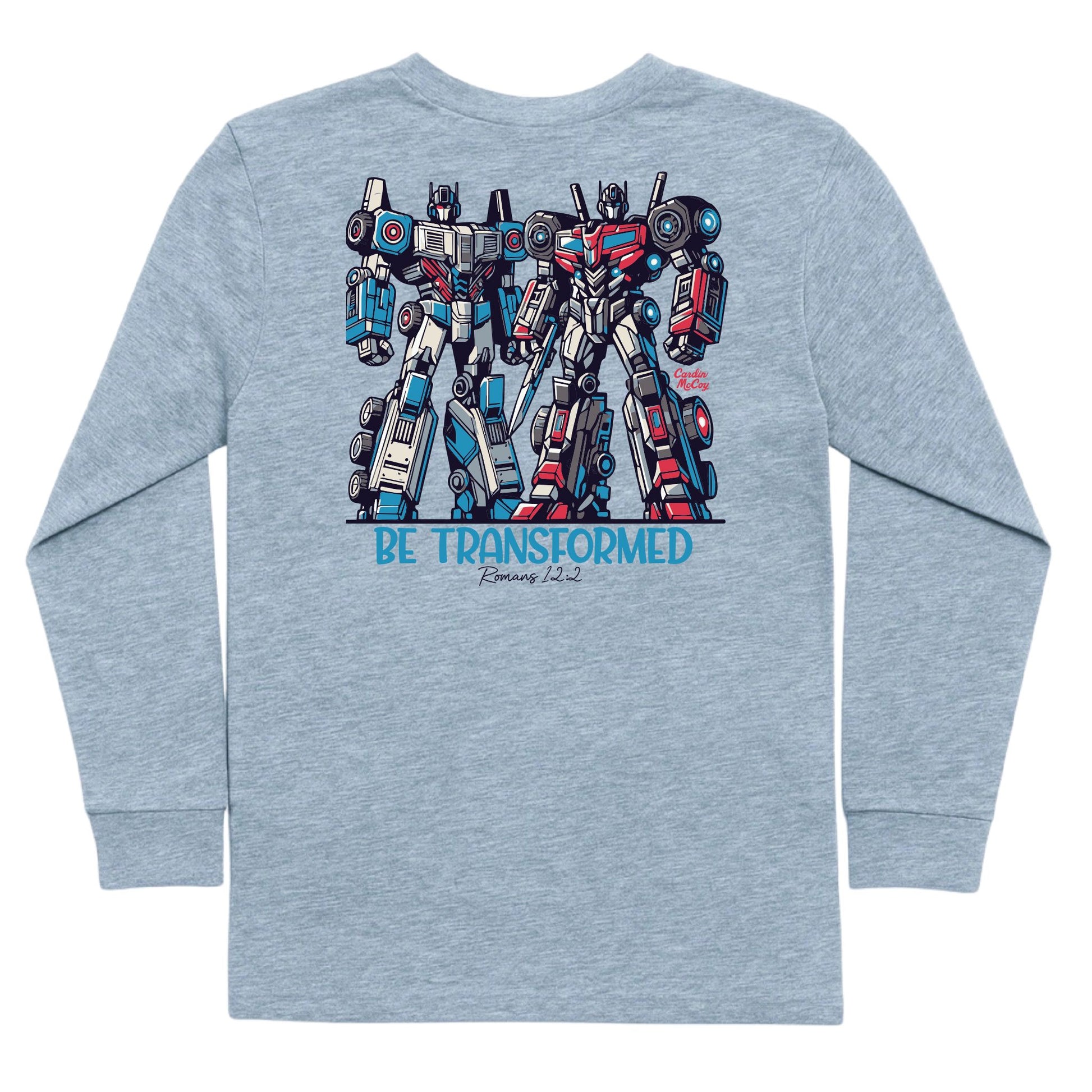 Kids' Autobots Long-Sleeve Tee Long Sleeve T-Shirt Cardin McCoy Heather Gray XXS (2/3) Pocket