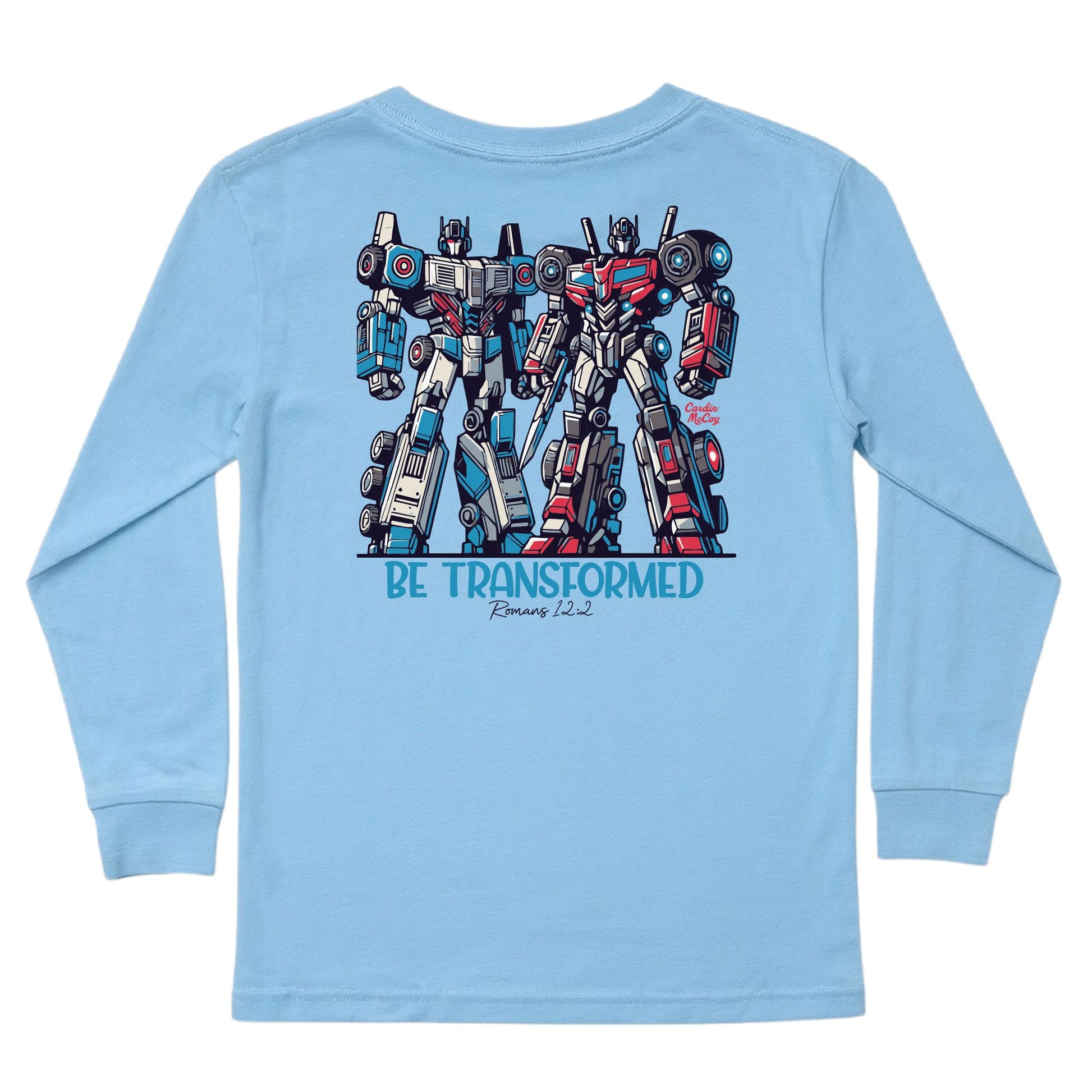 Kids' Autobots Long-Sleeve Tee Long Sleeve T-Shirt Cardin McCoy Light Blue XXS (2/3) Pocket