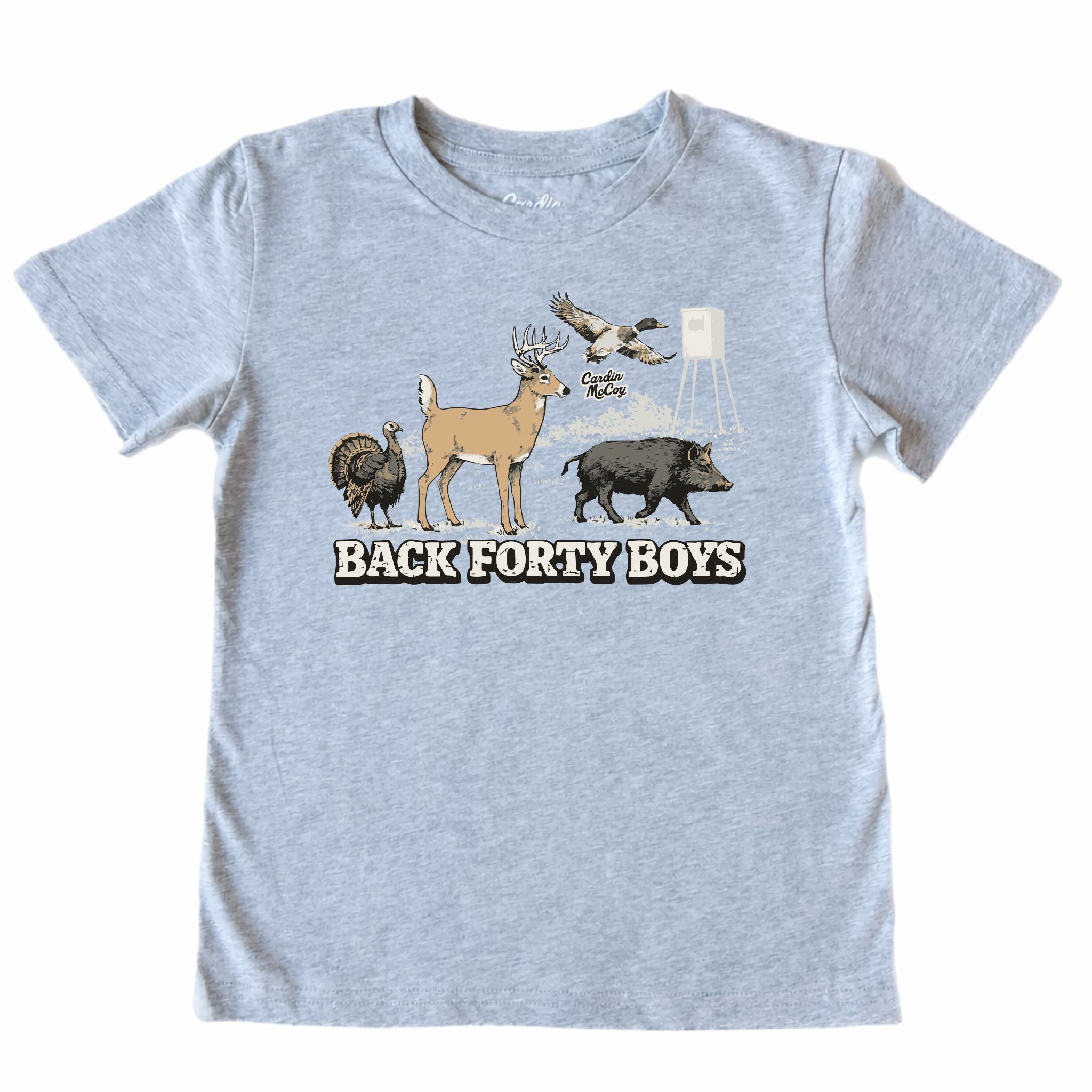 Kids' Back Forty Boys Front Short-Sleeve Tee Short Sleeve T-Shirt Cardin McCoy Heather Gray XXS (2/3) Front