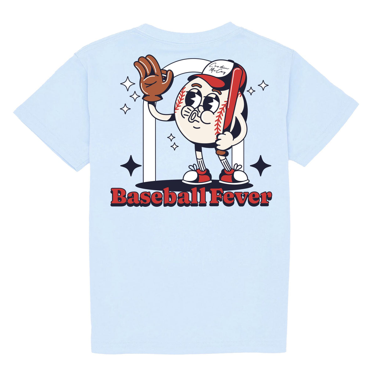 Kids' Baseball Fever Short Sleeve Pocket Tee Short Sleeve T-Shirt Cardin McCoy Cool Blue XXS (2/3) 
