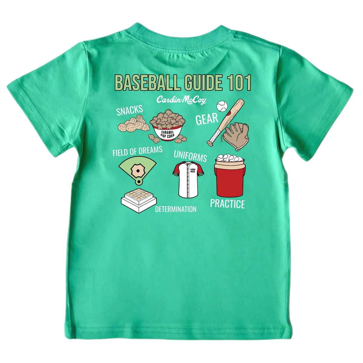 Kids' Baseball Guide 101 Short-Sleeve Tee Short Sleeve T-Shirt Cardin McCoy Green XXS (2/3) Pocket