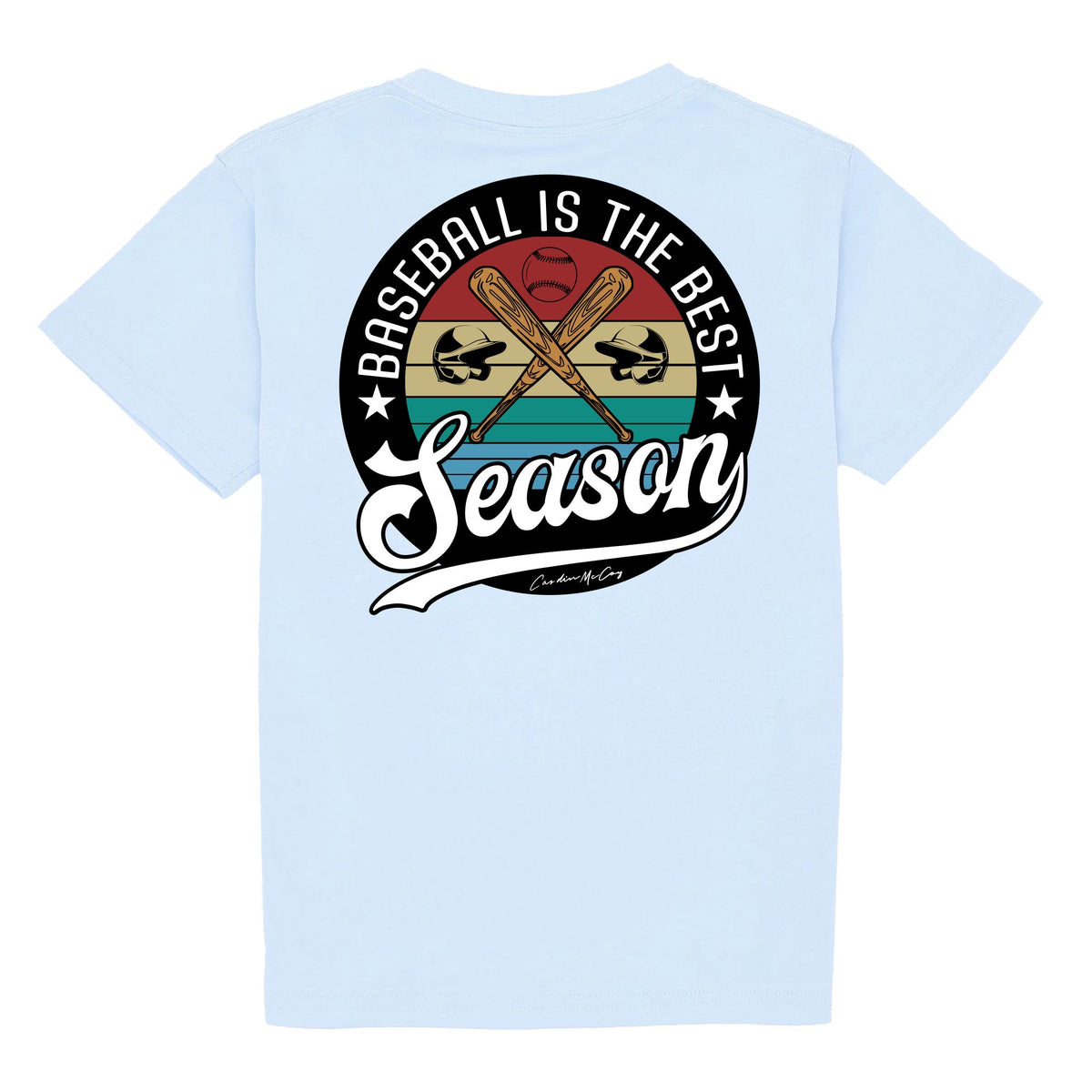 Kids' Baseball is the Best Season Short Sleeve Pocket Tee Short Sleeve T-Shirt Cardin McCoy Cool Blue XXS (2/3) 