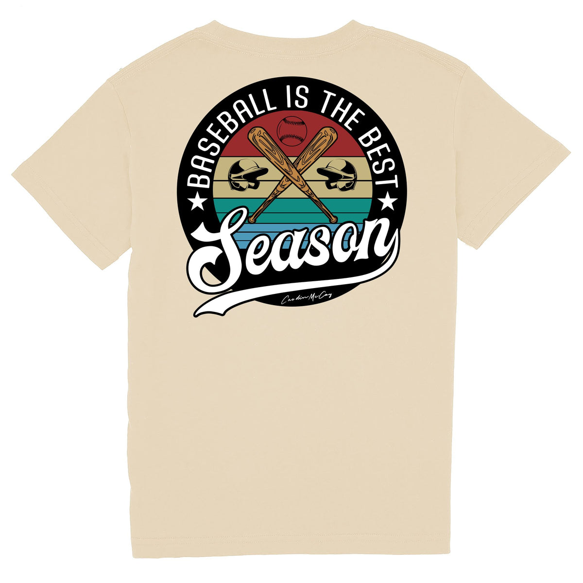 Kids' Baseball is the Best Season Short Sleeve Pocket Tee Short Sleeve T-Shirt Cardin McCoy Sand XXS (2/3) 