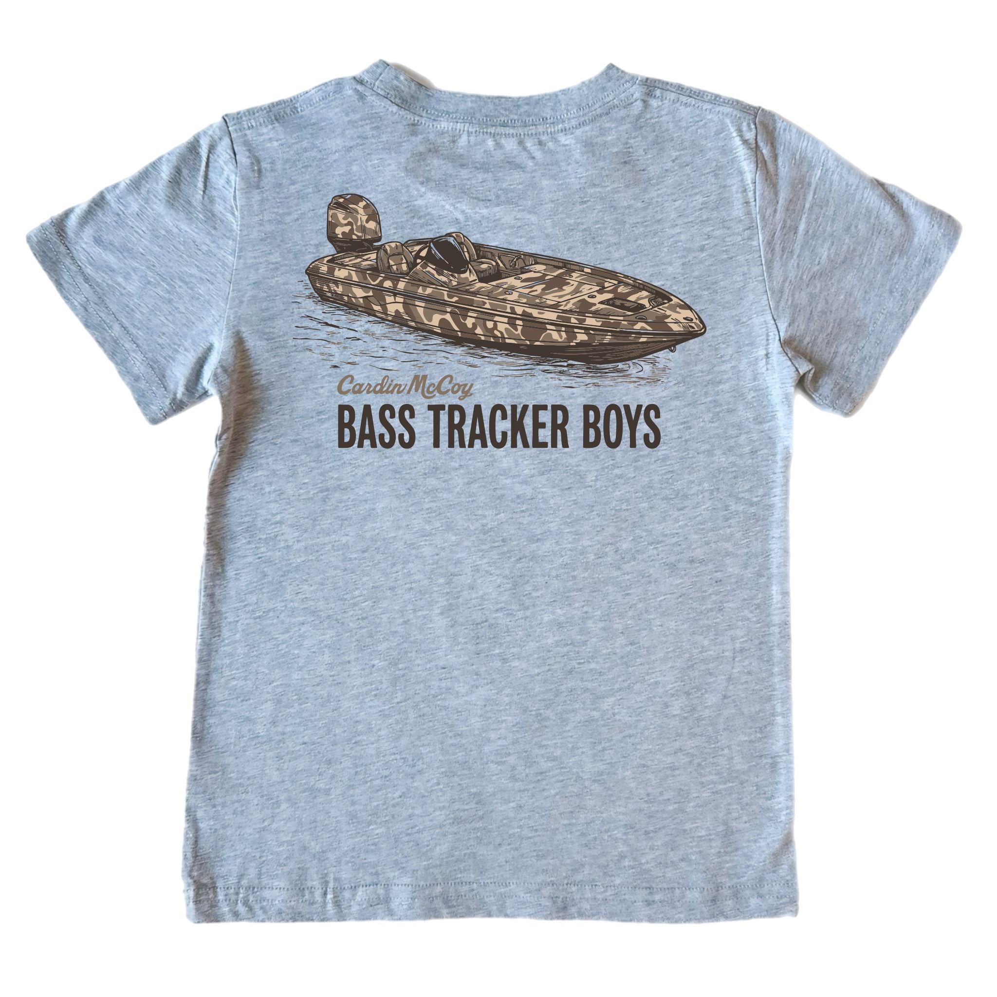 Kids' Bass Tracker Boys Short-Sleeve Tee Short Sleeve T-Shirt Cardin McCoy Heather Gray XXS (2/3) Pocket