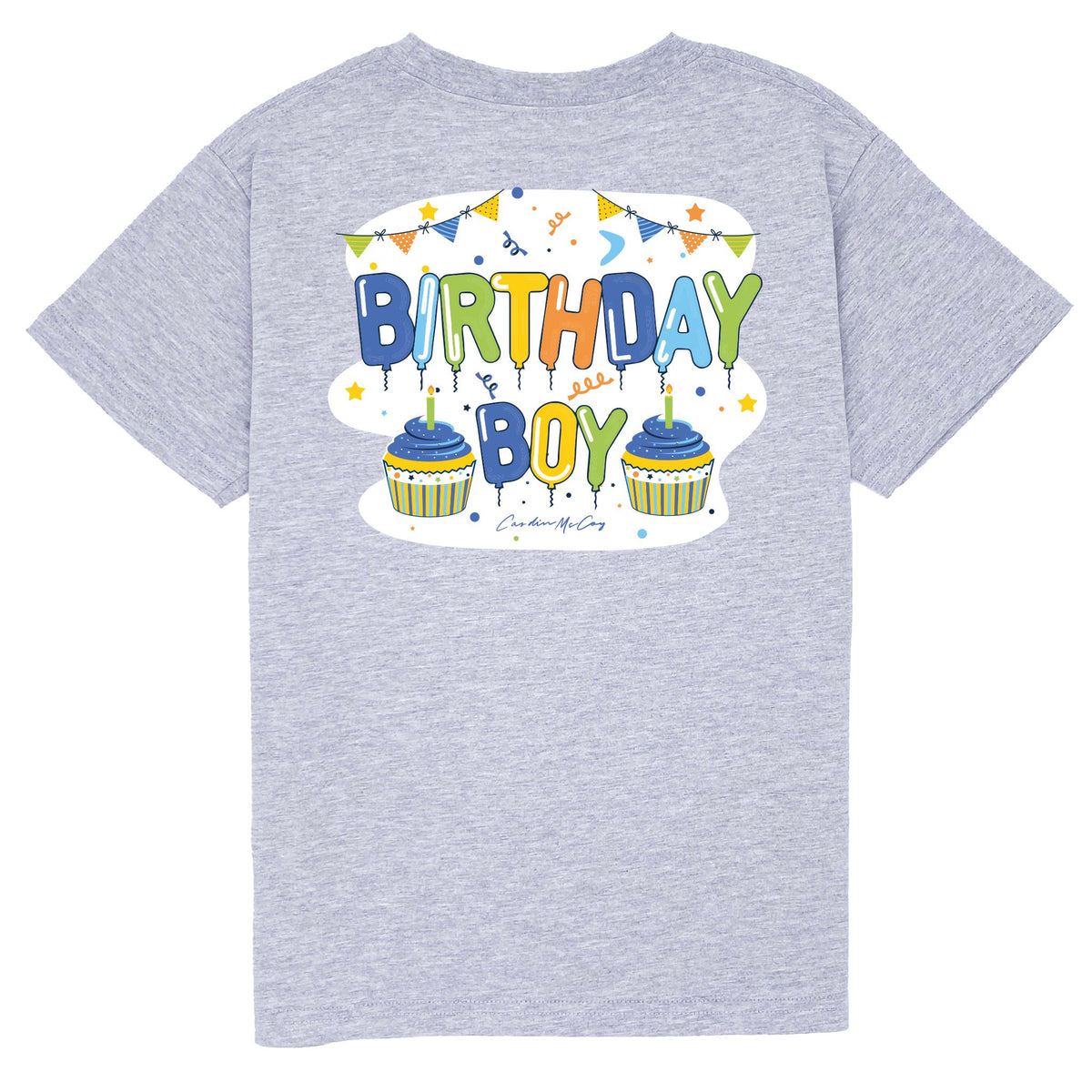 Kids' Birthday Boy Short Sleeve Pocket Tee Short Sleeve T-Shirt Cardin McCoy Heather Gray XXS (2/3) 