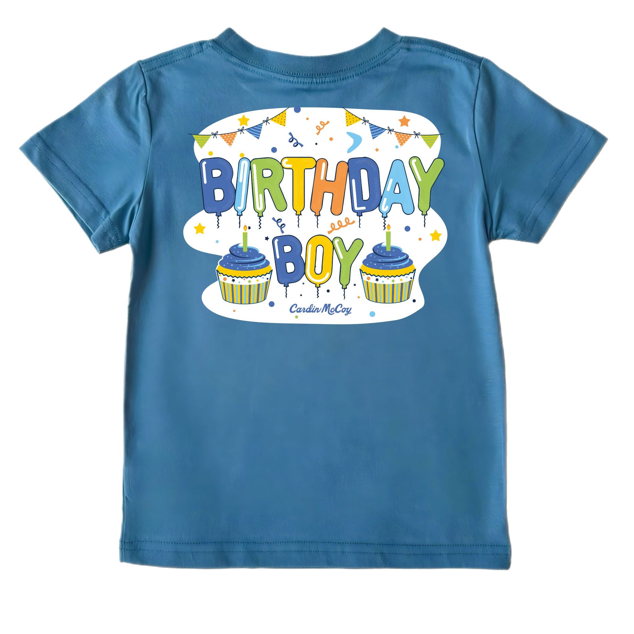 Kids' Birthday Boy Short-Sleeve Tee Short Sleeve T-Shirt Cardin McCoy Blue XXS (2/3) Pocket