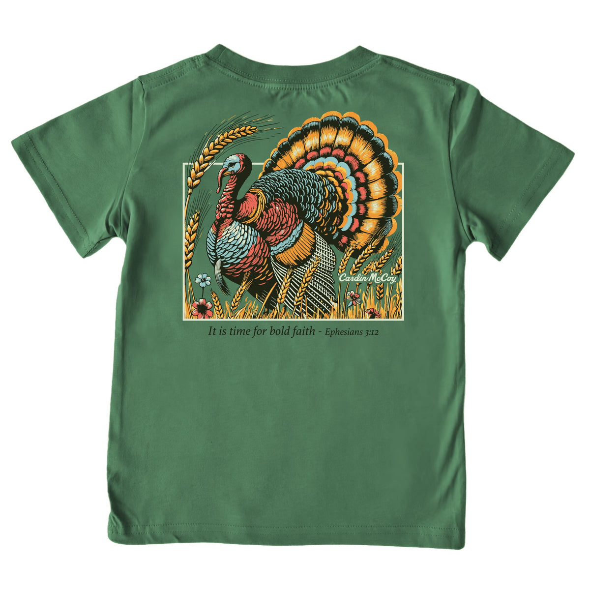 Kids' Bold Faith Short-Sleeve Tee Short Sleeve T-Shirt Cardin McCoy Dark Olive XXS (2/3) Pocket