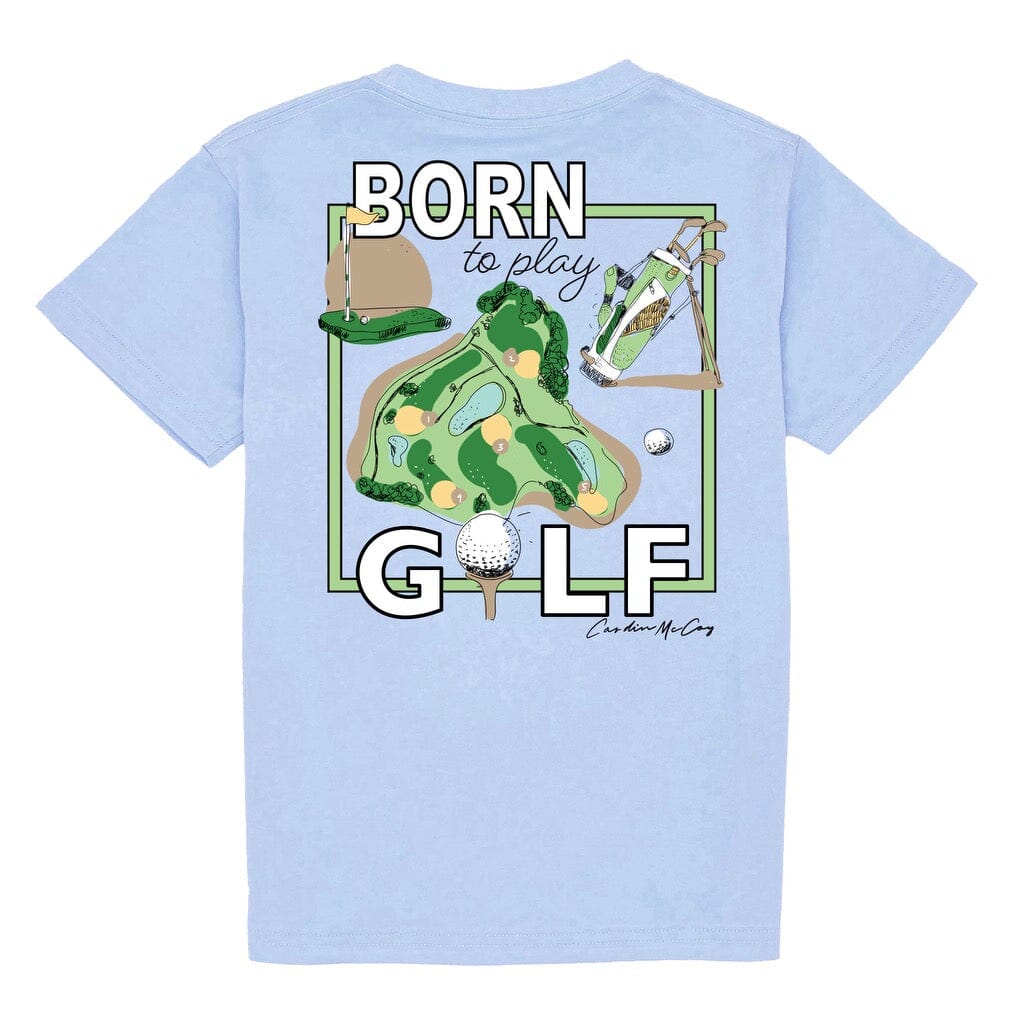 Kids' Born to Golf Short Sleeve Pocket Tee Short Sleeve T-Shirt Cardin McCoy Light Blue XXS (2/3) 
