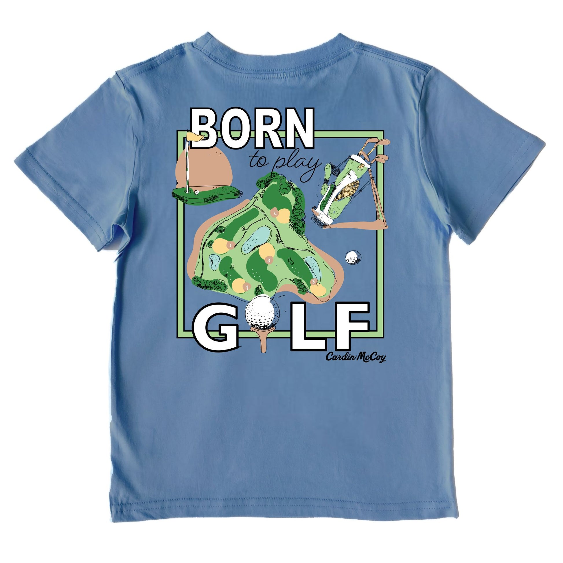 Kids' Born to Play Golf Performance Short-Sleeve Tee Short Sleeve T-Shirt Cardin McCoy Captain's Blue XXS (2/3) Performance