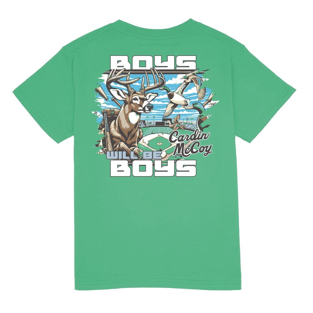 Kids' Boys Will Be Boys Short Sleeve Pocket Tee Short Sleeve T-Shirt Cardin McCoy Green XXS (2/3) No Pocket