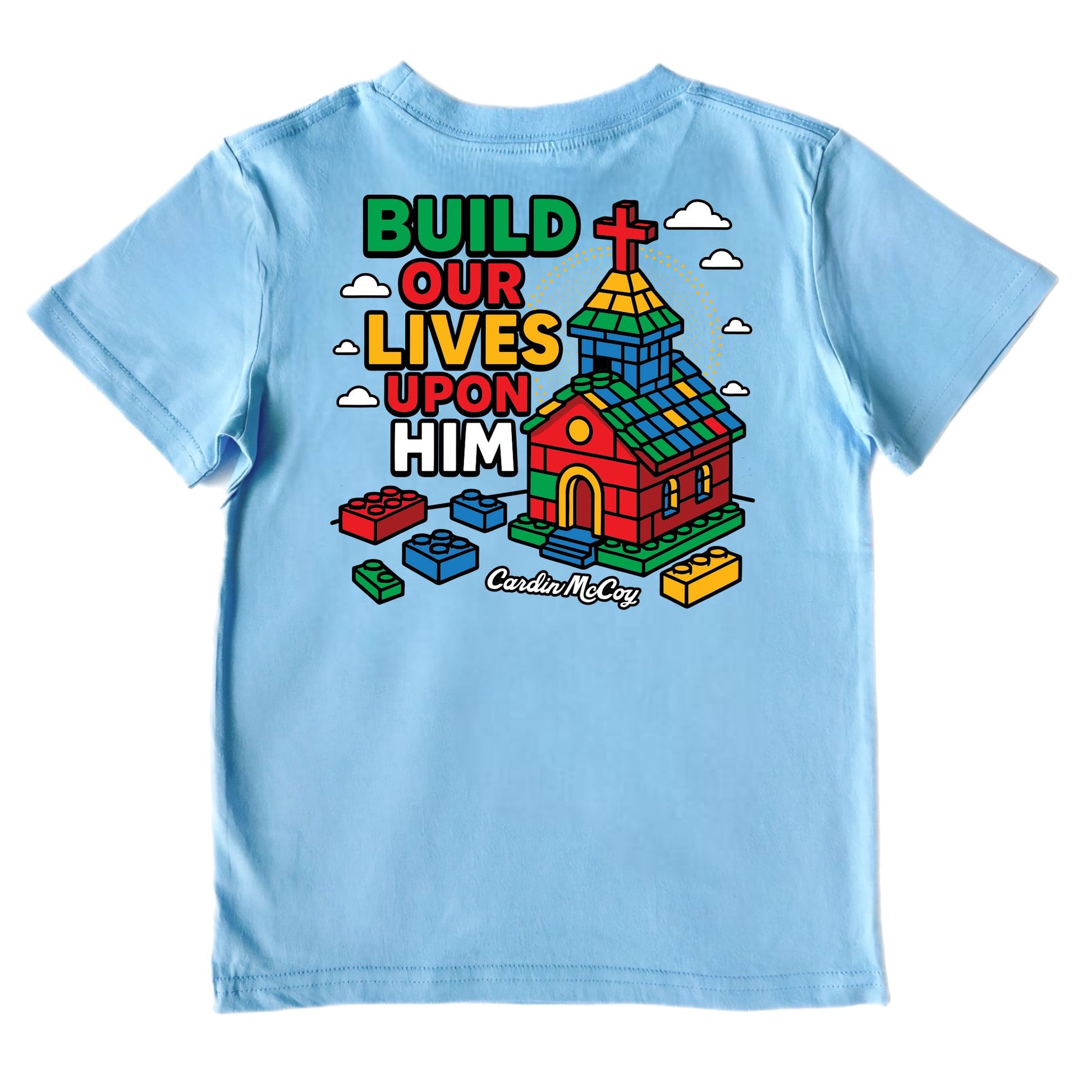 Kids' Build Our Lives Short-Sleeve Tee Short Sleeve T-Shirt Cardin McCoy Light Blue XXS (2/3) No Pocket