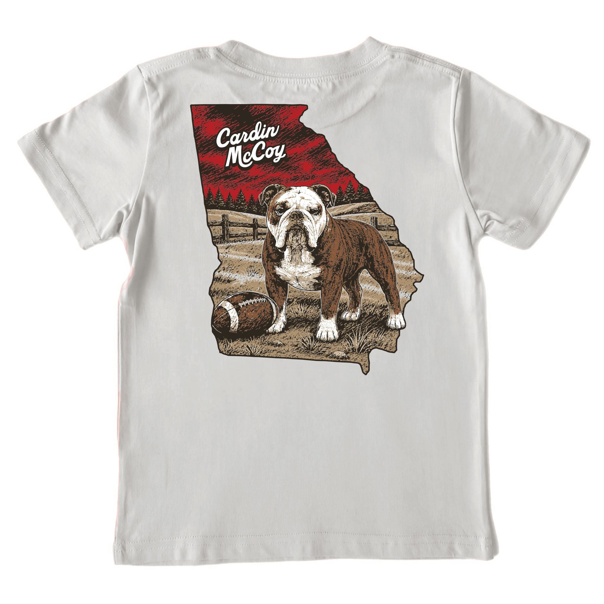 Kids' Bulldog Football Short-Sleeve Tee Short Sleeve T-Shirt Cardin McCoy Ice Gray XXS (2/3) Pocket